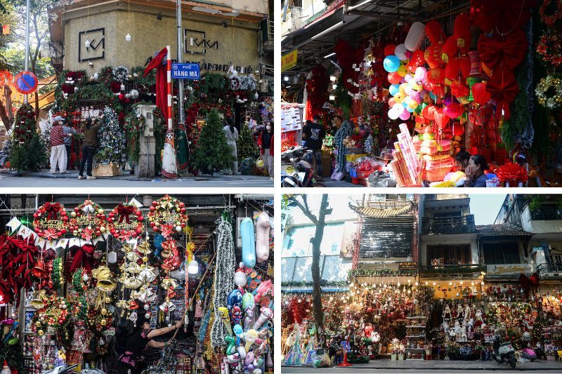 la strada di hang ma durante il natale in vietnam (fonte vtv.vn)